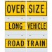 OVER SIZE / ROAD TRAIN / LONG VEHICLE Hinged 2 Piece 600 x 490mm Class 2 Reflective Sign - Aluminium Plate